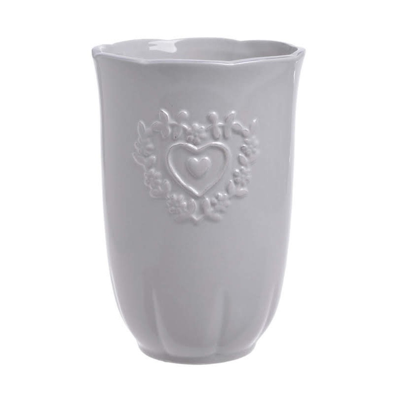 Wazon 2 serca 12x17cm - wyrób ceramiczny