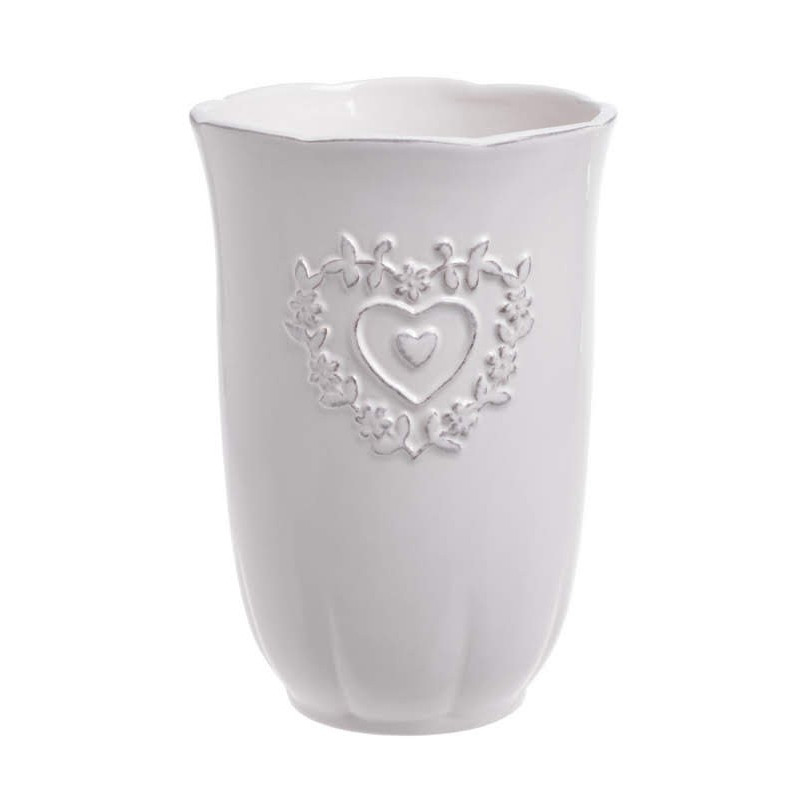 Wazon 2 serca 12x17cm - wyrób ceramiczny