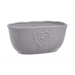 Osłonka 2 serca 22x10cm. - wyrób ceramiczny