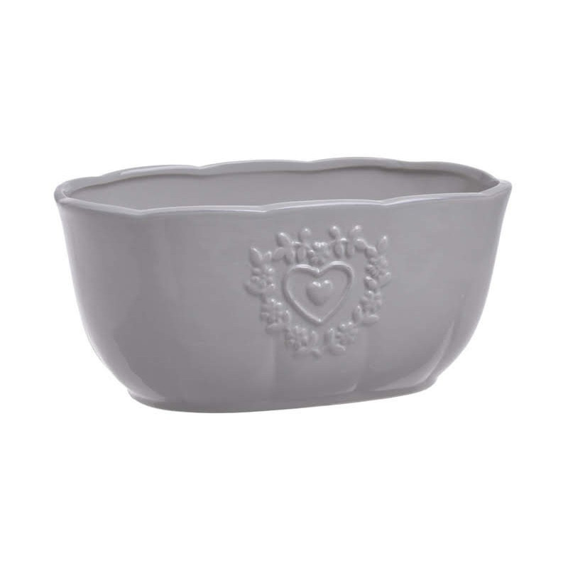 Osłonka 2 serca 22x10cm. - wyrób ceramiczny