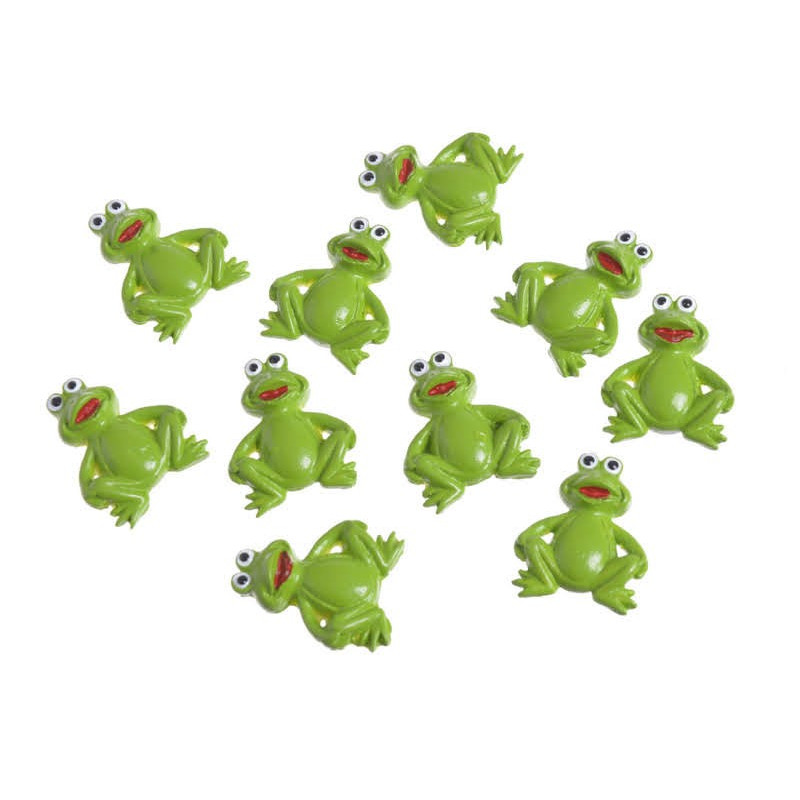 Naklejki żaby 10szt-kpl..2,5cm