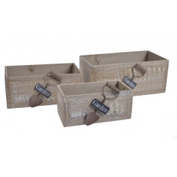 Skrzynki 3szt-kpl..32x17x14cm, 27x14x11,5cm ANTIQUE