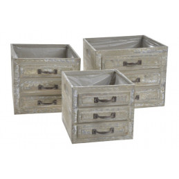 Szufladka x3, 3szt-kpl 30x30x26, 26x26x23, 22x22x20 cm
