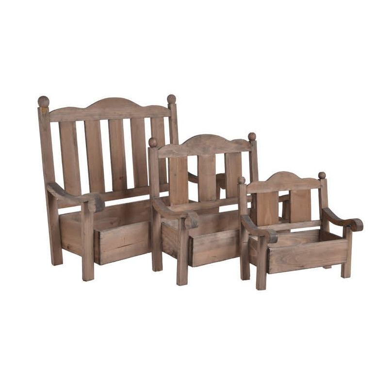 Ławeczka kwietnik 3szt-kpl 45x23x41cm, 35x18x32cm, 26x15x24 cm