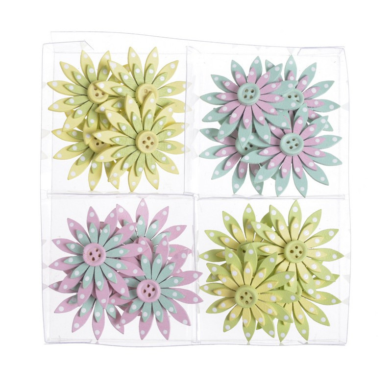 Naklejki kwiatki..4,5 cm 16szt/paczka