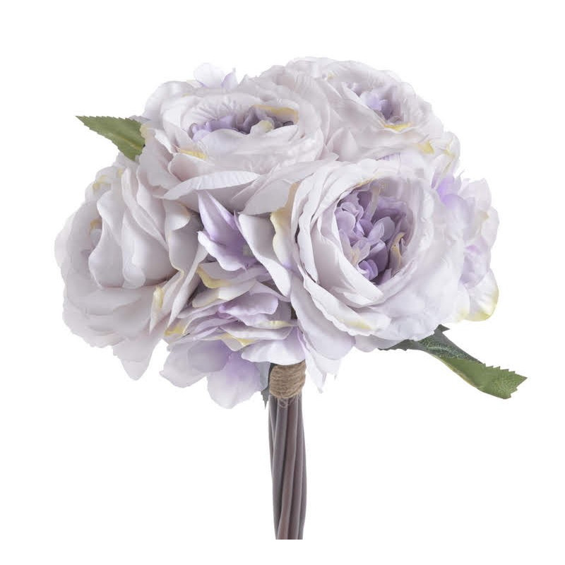 Bukiet róża z hortensją 28cm - sztuczna roślina