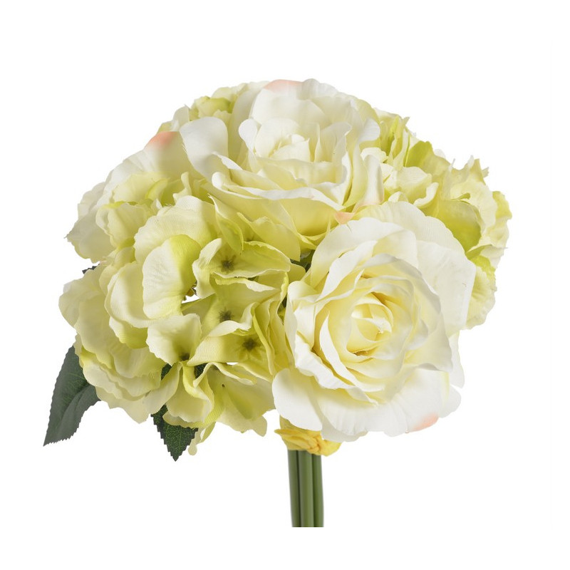 Bukiet róż z hortensją 4+3 28 cm