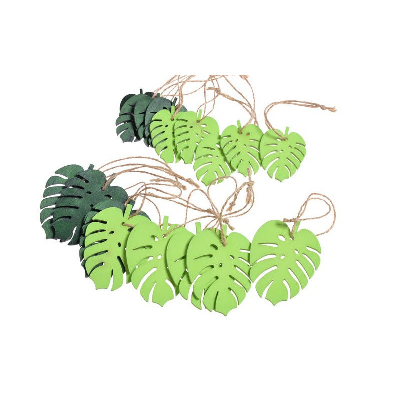 Zawieszka liść 2 rozm. 18szt/paczka..5cm, 7cm