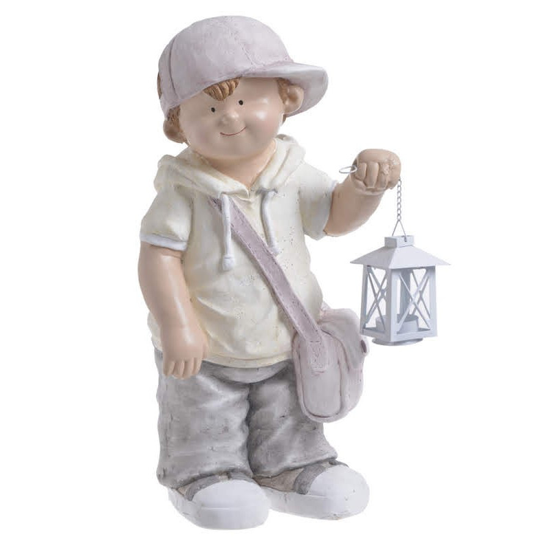Chłopiec z latarnią 50cmH - wyrób ceramiczny