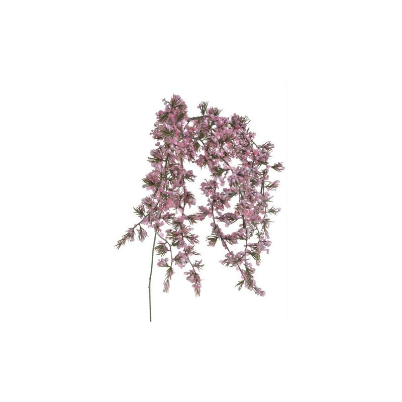 Gałązka z kuleczkami 45cm PINK