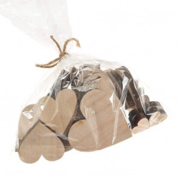 Serduszka naturalne mix, 30szt/paczka ..2,5cm