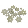 Kwiatki  biało-szare mix 7-2,5 cm, 18 szt-paczka