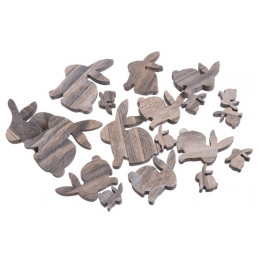 Zajączki podpalane mix 8-3cm, 18szt-paczka