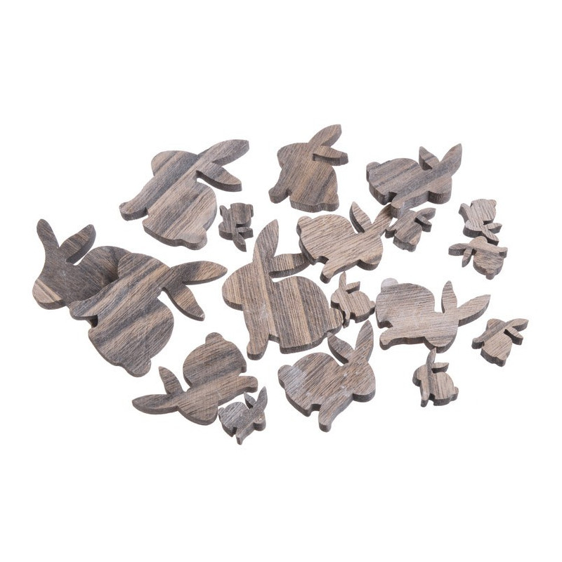 Zajączki podpalane mix 8-3cm, 18szt-paczka