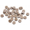 Guziki naturalne 2,5cm, 36szt-paczka