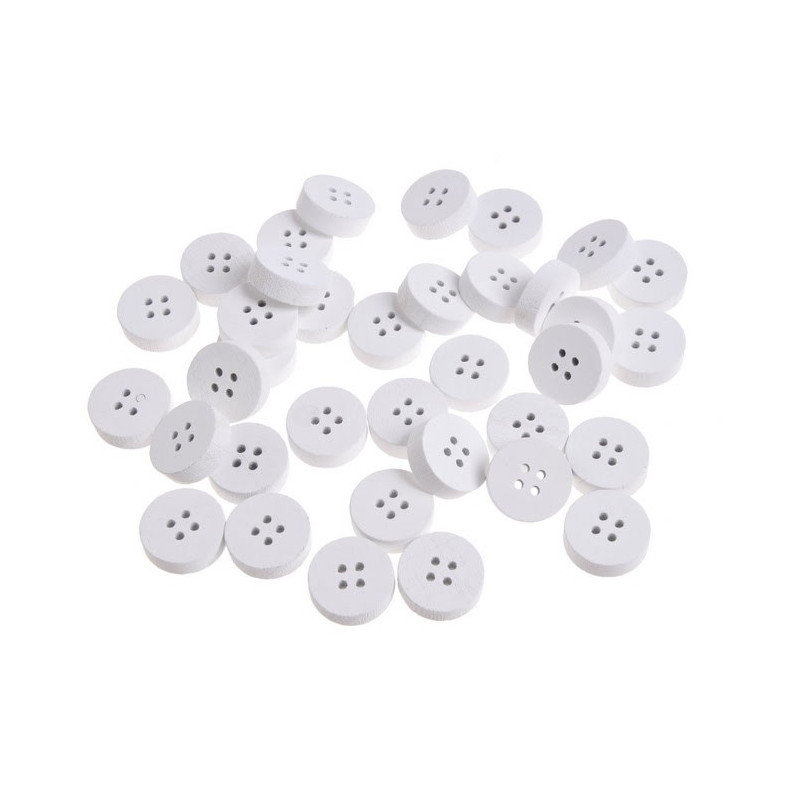 Guziki białe 2,5cm, 36szt-paczka