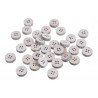 Guziki biało-szare 2,5cm, 36szt-paczka