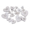 Serca guziki drewniane 3-7 cm