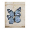 Motyl na klipie 2szt..5,5cm BLUE