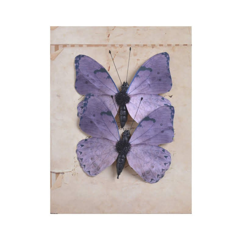 Motyl na klipie 2szt..5cm VIOLET