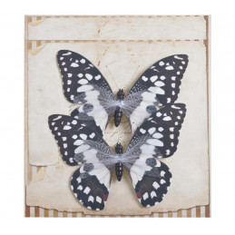 Motyl na klipie 2szt..16cm WH-BLK