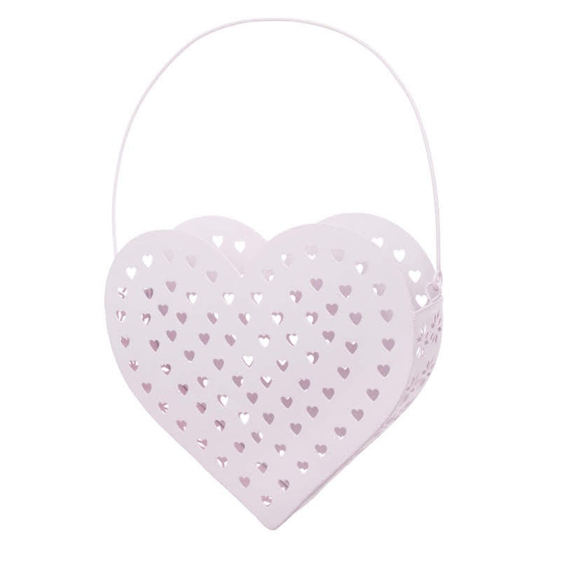 Metalowe serce koszyczek..22 cm