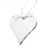 Przezroczyste serce zawieszka 9,5 cm