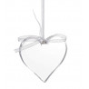 Przezroczyste serce zawieszka 6 cm