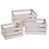 Skrzynki drewniane, zestaw 3szt_24x17x13, 28x20x15, 34x24x18 cm WHITE