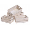 Skrzynki drewniane, zestaw 4szt 22x12x9,5, 25x15x10, 28x18x10,5, 31x21x11 cm