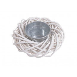 Pleciona osłonka 20cm + metalowy pojemnik