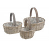 Plecione koszyki owalne 3szt ..17x14x11, 22x17x11, 27x22x11cm