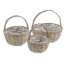 Plecione koszyki okrągłe 3szt..F15-20-25 cm