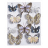 Motylki na klipie 10szt..4,5cm-7,5 cm WH-BR-WLM-VI BASE