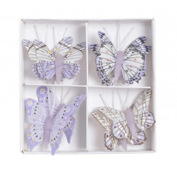 Motyl na klipie 8szt..4,5 cm WH-VI