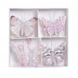 Motyl na klipie 8szt..4,5 cm WH-PK