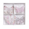 Motyl na klipie 8szt..4,5 cm WH-PK