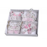 Motyl 8cm na klipie 8szt/kpl PINK