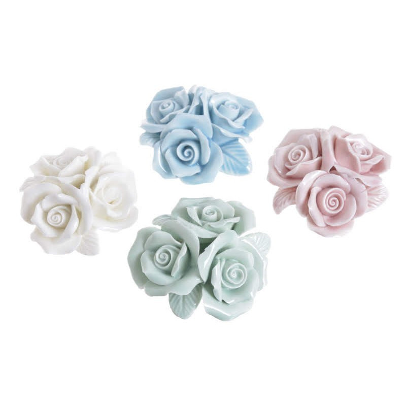 Bukiet 3x róża ceramiczna 6cm. 3szt/kpl