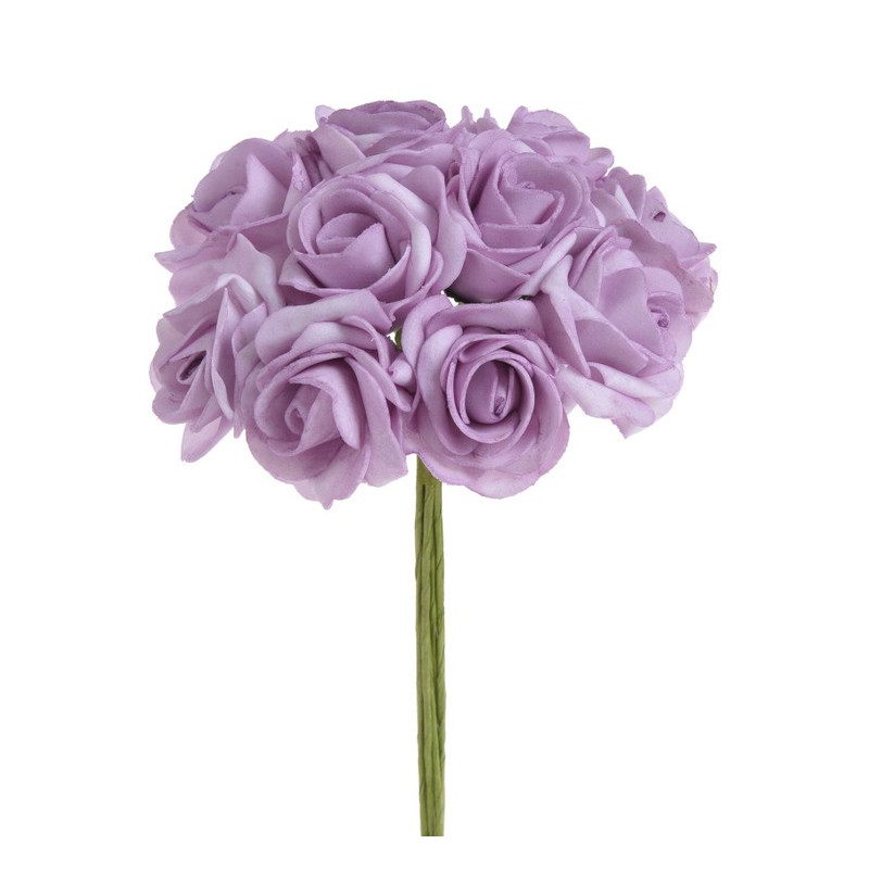 Bukiet róż piankowych x10, 24 cm