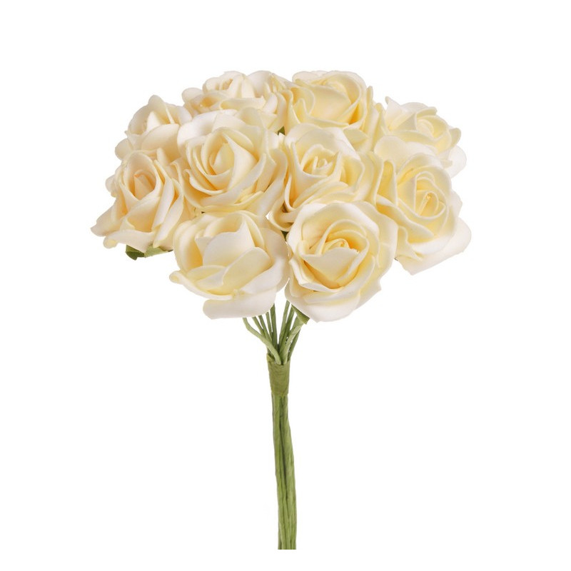 Bukiet róż piankowych x10, 24 cm