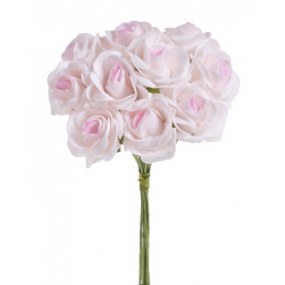 Bukiet róż piankowych x10, 24 cm