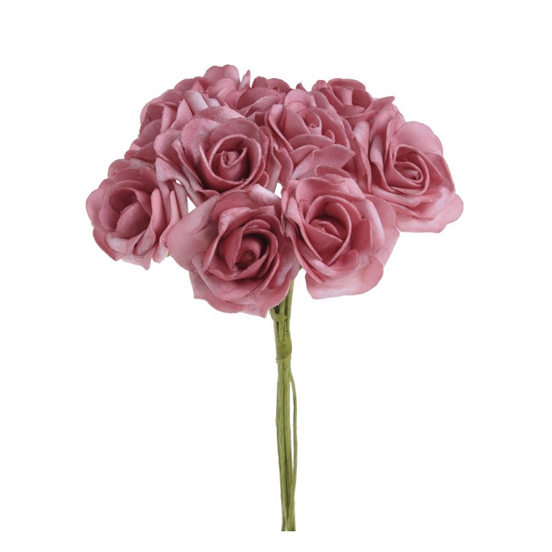 Bukiet róż piankowych x10, 24 cm