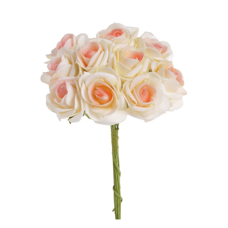 Bukiet róż piankowych x10, 24 cm