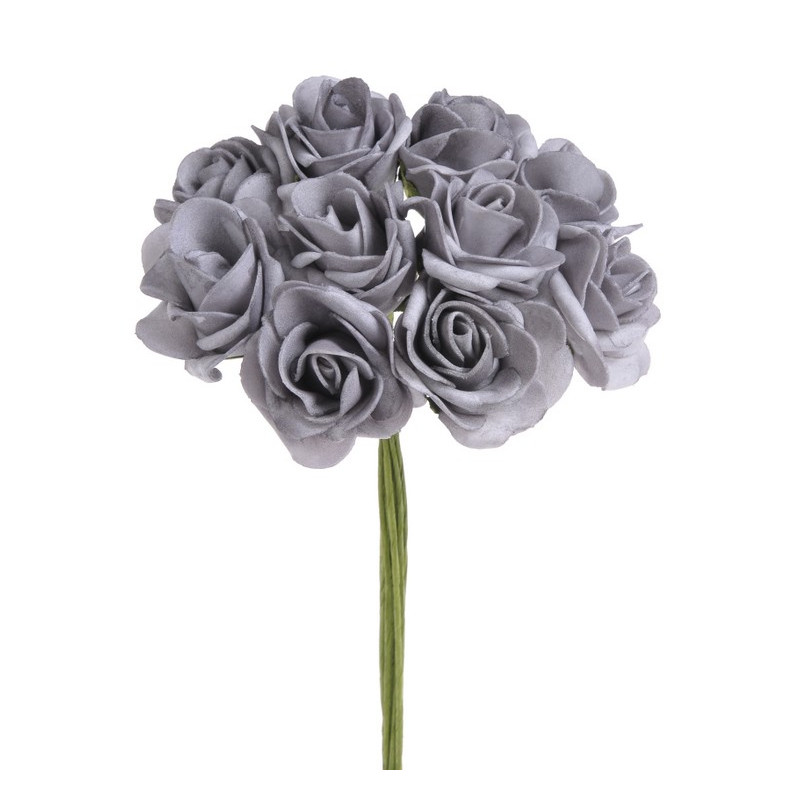 Bukiet róż piankowych x10, 24 cm