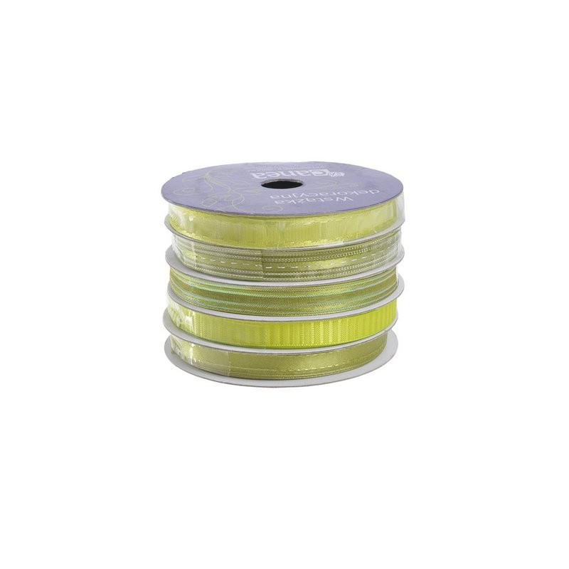 Wstążka dekoracyjna 1cm x 5m, 5szt-kpl