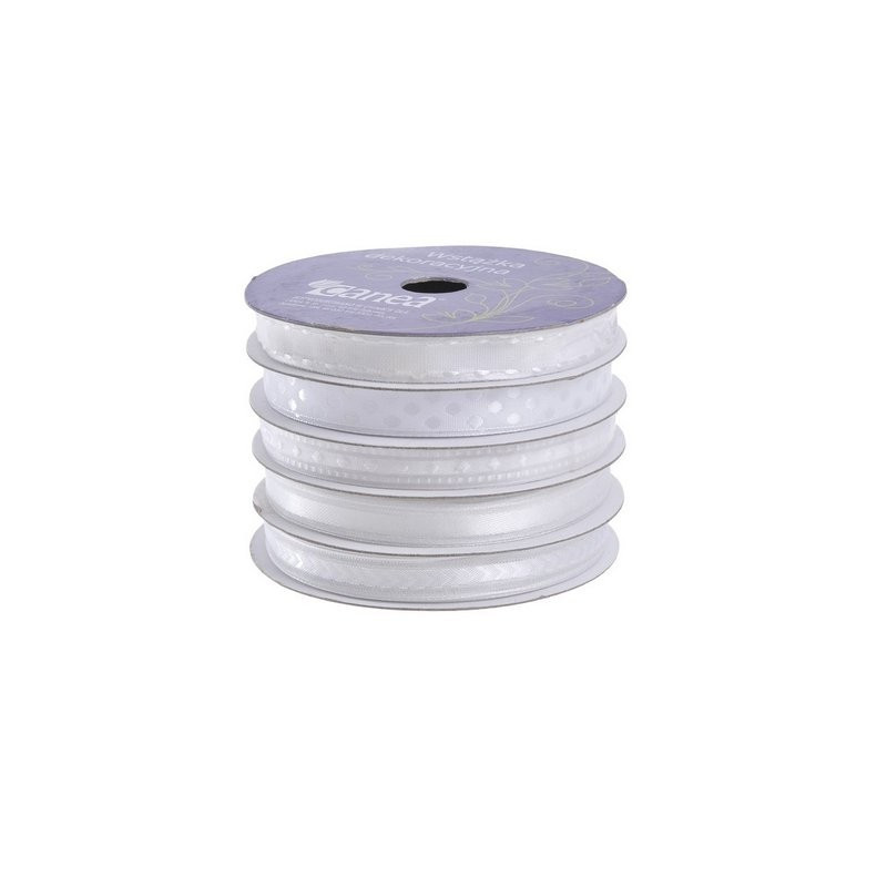 Wstążka dekoracyjna 1cm x 5m, 5szt-kpl