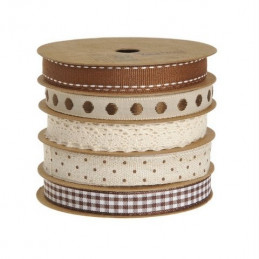 Wstążka dekoracyjna 5 kol-kpl 1cm x 3 m