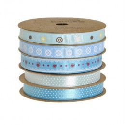 Wstążka dekoracyjna 5 kol-kpl 5 m BLUE