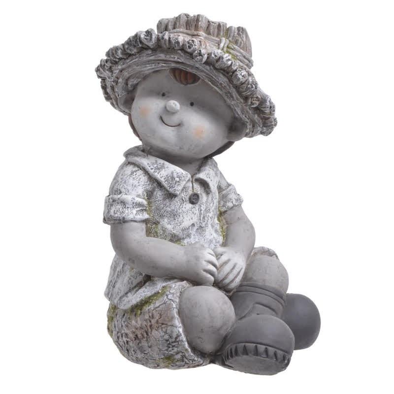 Chłopiec siedzący 35 cmH- ceramika